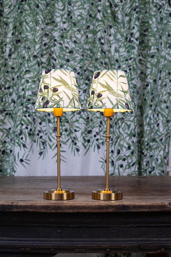 Summerill & Bishop 'L'Olivier' Linen French Drum Lampshade 13cm