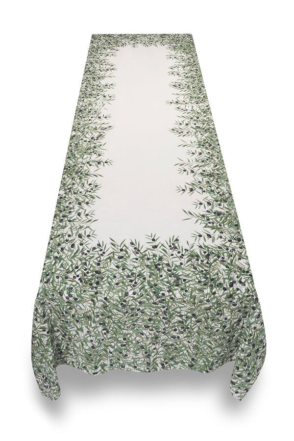 Summerill & Bishop 'L'Olivier' Linen Tablecloth In Green