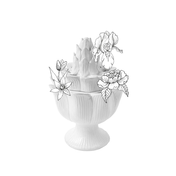Summerill & Bishop Large Artichoke Flower Holder Vase By Astier De Villatte 18cm