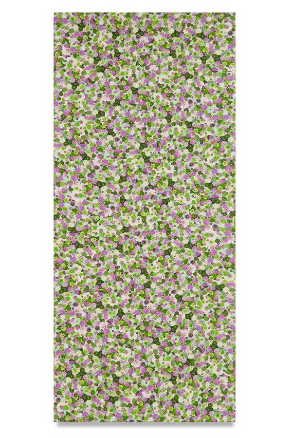 summerill & bishop 'Le Marché aux Fleurs' Linen Tablecloth in Purple Pink and Green