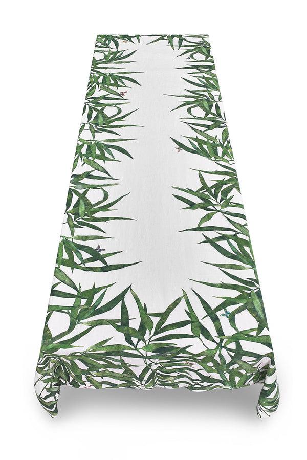 Summerill & Bishop 'Les Palmiers' Linen Tablecloth In Green
