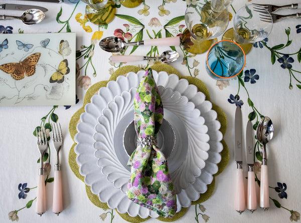 Summerill & Bishop Lilacs Pewter Napkin Ring In Silver