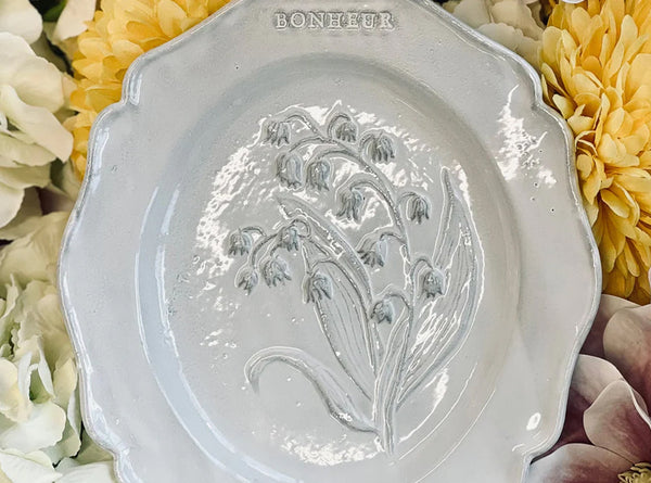 Summerill & Bishop Lily Of The Valley Dessert Plate By Astier De Villatte 23cm