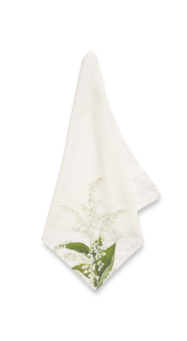 summerill & bishop Lily of the Valley 'Muguet' Linen Napkin 50x50cm