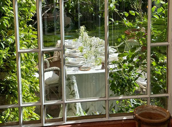 Summerill & Bishop Lily Of The Valley 'Muguet' Linen Tablecloth