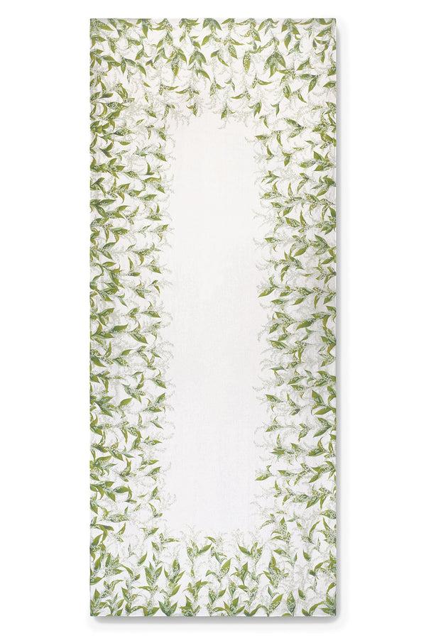 summerill & bishop Lily of the Valley 'Muguet' Linen Tablecloth