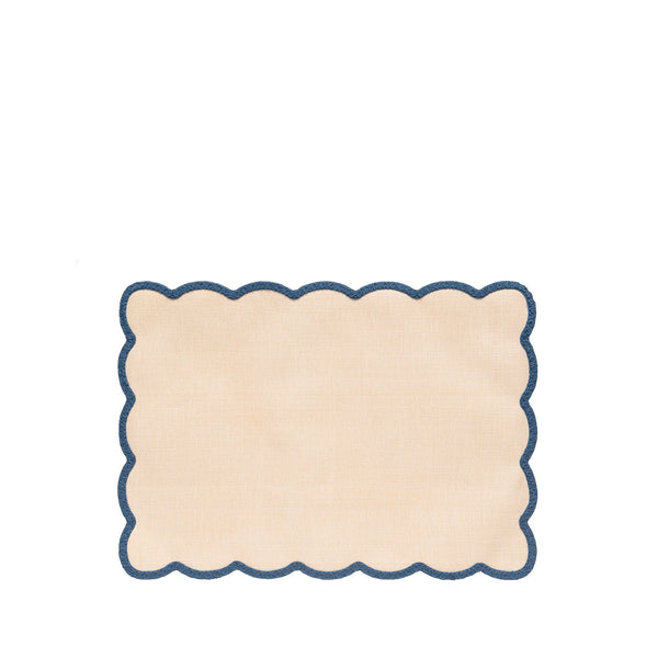 summerill & bishop 'Lola' Placemat with Scalloped Edge in Blue 35 x 50cm summerill & bishop 'Lola' Placemat with Scalloped Edge in Blue 35 x 50cm