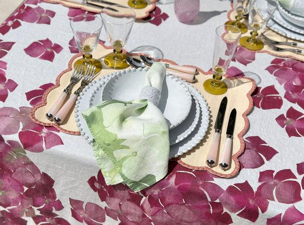 Summerill & Bishop 'Lola' Placemat With Scalloped Edge In Pink 35 X 50cm