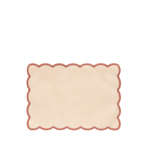 summerill & bishop 'Lola' Placemat with Scalloped Edge in Pink 35 x 50cm summerill & bishop 'Lola' Placemat with Scalloped Edge in Pink 35 x 50cm