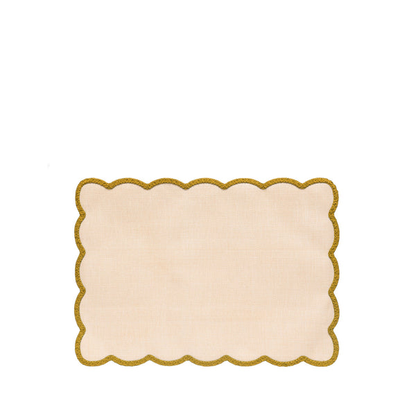 summerill & bishop 'Lola' Placemat with Scalloped Edge in Yellow 35 x 50cm summerill & bishop 'Lola' Placemat with Scalloped Edge in Yellow 35 x 50cm