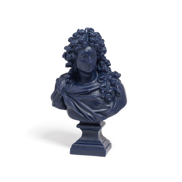 Summerill & Bishop Louis XIV Carved Wax Bust In Royal Blue 35cm