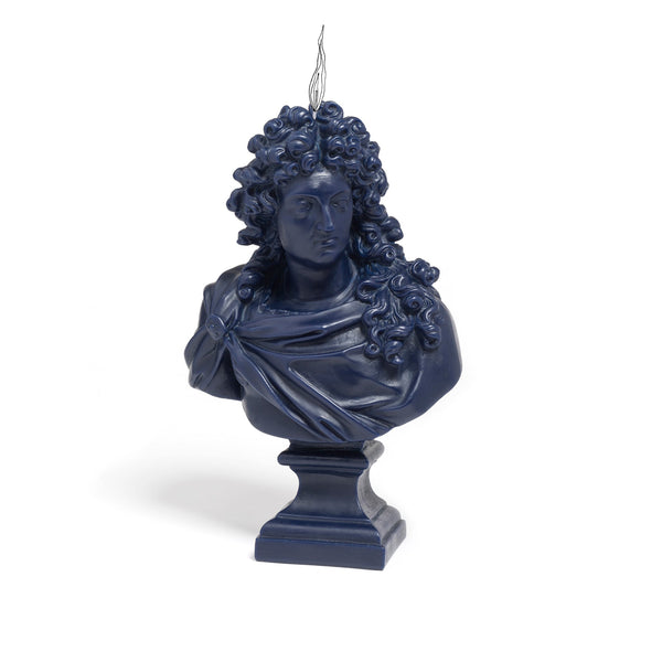 Summerill & Bishop Louis XIV Carved Wax Bust In Royal Blue 35cm