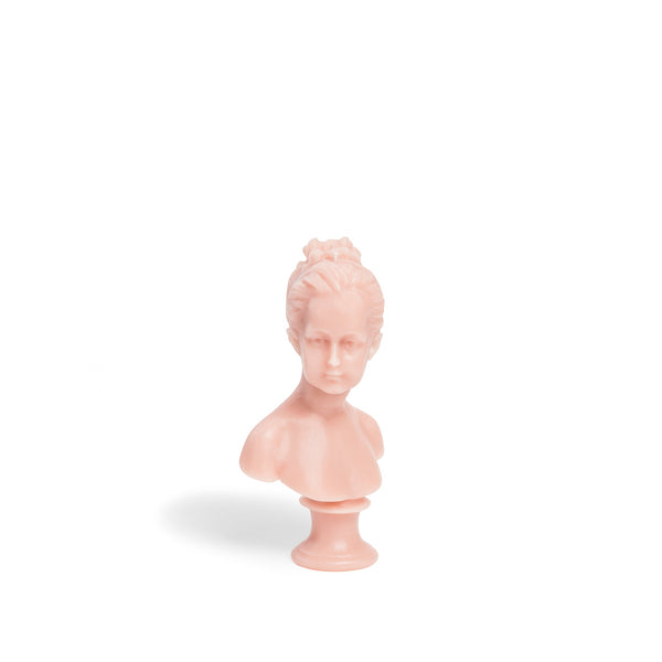 summerill & bishop Louise Carved Wax Bust in Pink 21cm