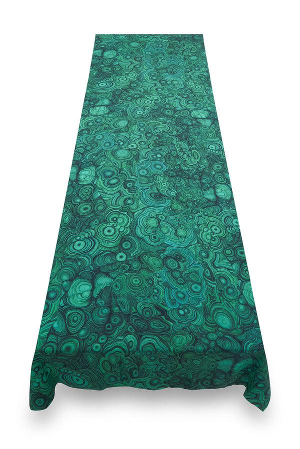 Summerill & Bishop 'Malachite' Linen Tablecloth In Emerald Green