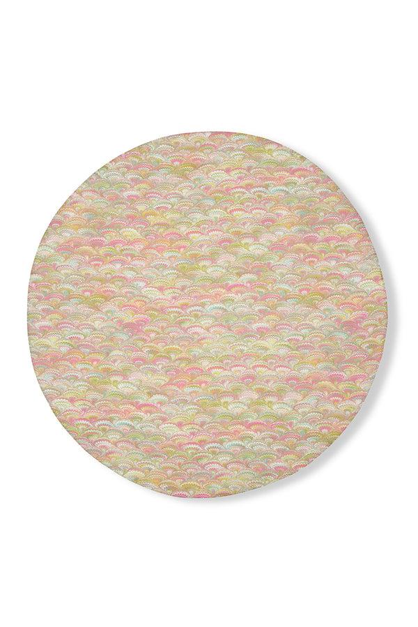 summerill & bishop 'Marble Fan' Round Occasional Linen Tablecloth 165cm