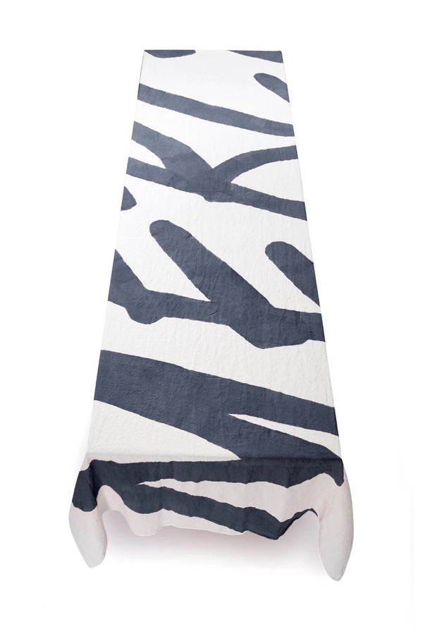 Summerill & Bishop 'Merci' Word Linen Tablecloth In Smoke Grey