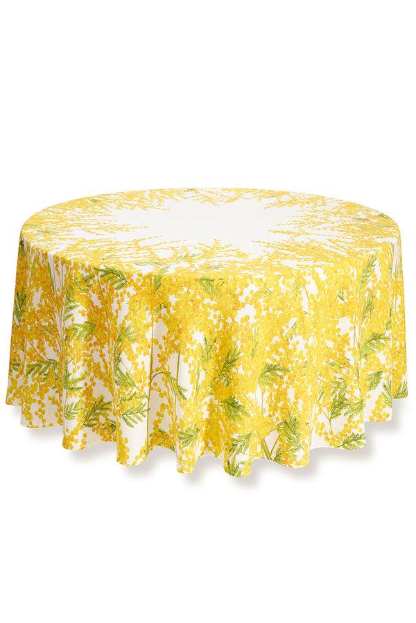 Summerill & Bishop 'Mimosa' Round Linen Tablecloth 260cm