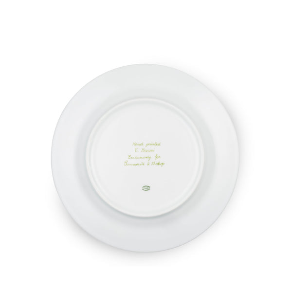 Summerill & Bishop Mimosa Yellow Rim Hand-Painted Porcelain Charger Plate 30cm