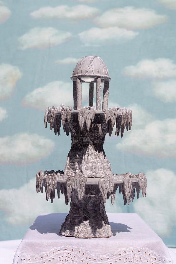 Summerill & Bishop Mini Monde Fountain Double Cake Holder By Astier De Villatte