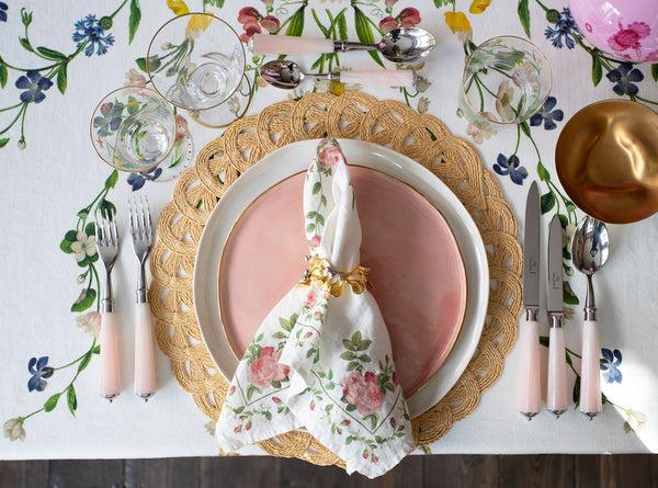 Summerill & Bishop Mistletoe Pewter Napkin Ring In Gold & Silver