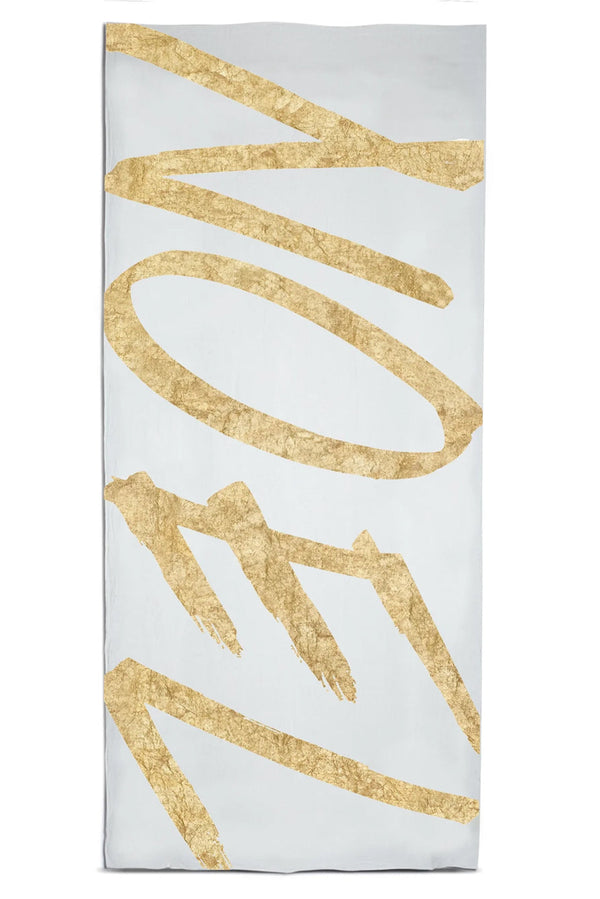 summerill & bishop 'Noel' Linen Tablecloth in Gold and White