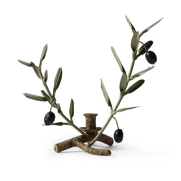 summerill & bishop Olive Branch Tapered Candle Holder