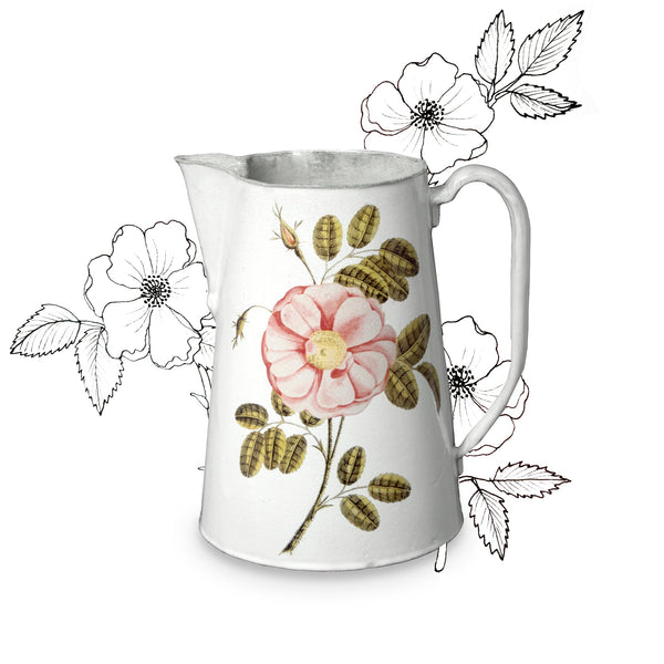 Summerill & Bishop Painted Rose Pitcher By Astier De Villatte 22cm
