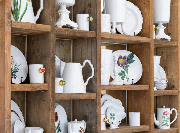 Summerill & Bishop Painted Rose Pitcher By Astier De Villatte 22cm