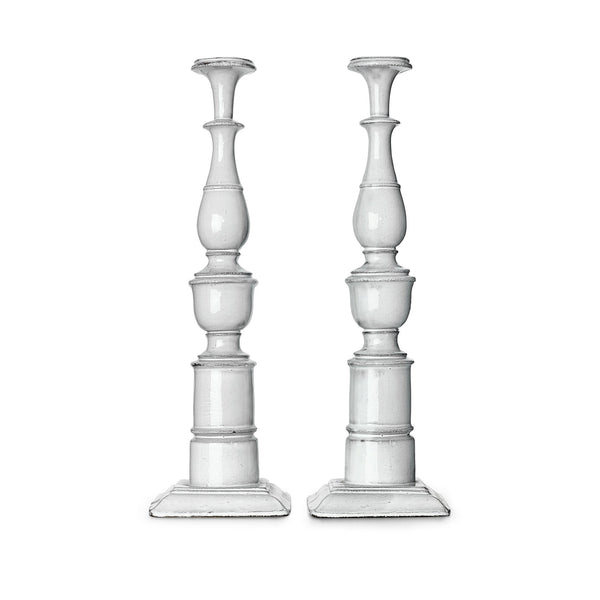 summerill & bishop Pair of Amalfi Candlesticks By Astier de Villatte 44cm