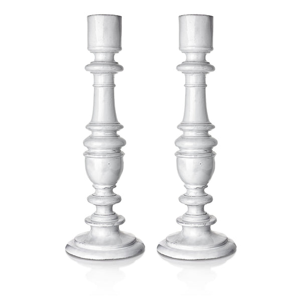 summerill & bishop Pair of Balustre Candlesticks By Astier de Villatte 49cm