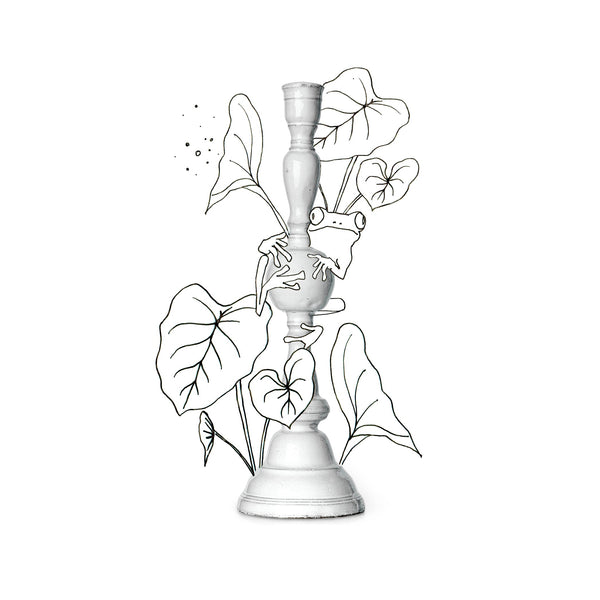 Summerill & Bishop Pair Of Istanbul Candlesticks By Astier De Villatte 40cm