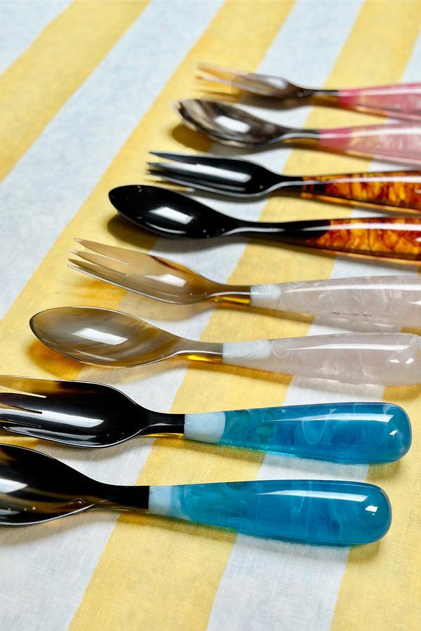 Summerill & Bishop Pair Of Resin Salad Servers In Sage Green 33cm