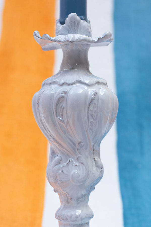 Summerill & Bishop Pair Of Small Tom Candlesticks By Astier De Villatte 20.5cm