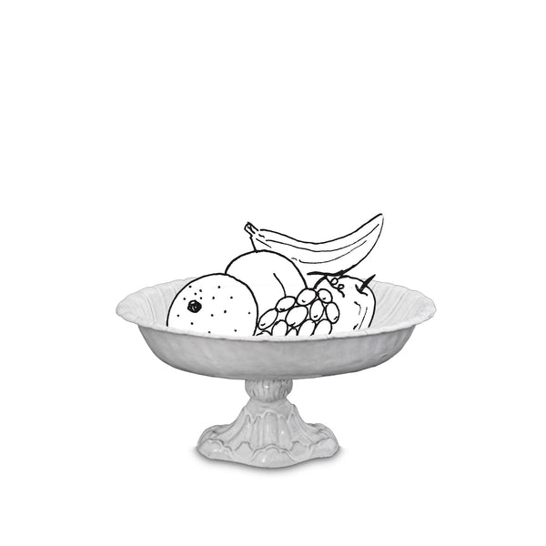 Summerill & Bishop Peggy Ceramic Oval Fruit Stand By Astier De Villatte 31cm