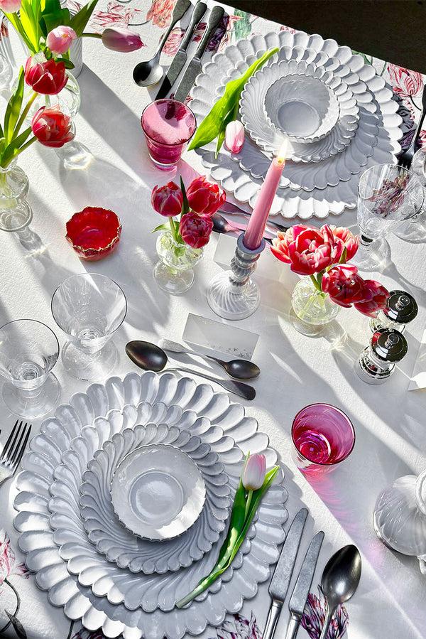 Summerill & Bishop Peggy Scalloped Soup Plate By Astier De Villatte 18.5cm