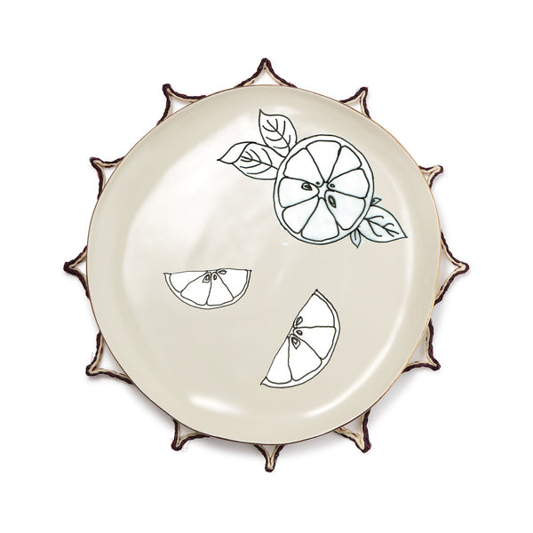 Summerill & Bishop 'Petal' Placemat In Grape Purple 36cm