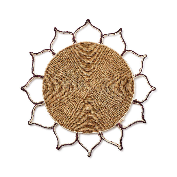 summerill & bishop 'Petal' Placemat in Grape Purple 36cm