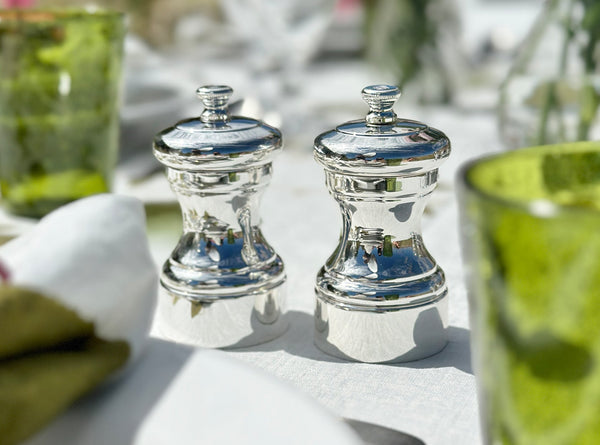 Summerill & Bishop Peugeot Mignonnette Silver Plated Salt & Pepper Mill Set 10cm