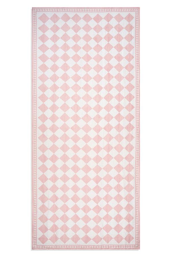 summerill & bishop 'Pink Check' Summerill & Bishop x Claridge's Linen Tablecloth
