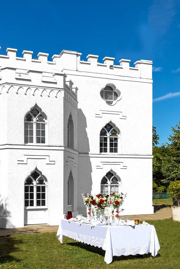 Summerill & Bishop Plain Linen Napkin To Match 'Broderie Anglaise' 50 X 50cm