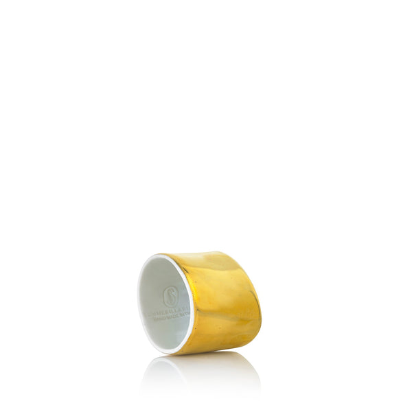 Summerill & Bishop Porcelain Napkin Ring In Gold Glaze