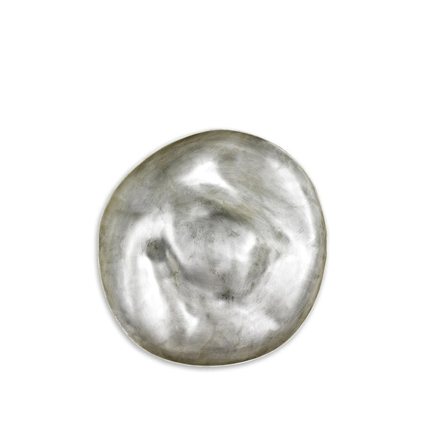 summerill & bishop Porcelain Shell Bowl in Matte Silver 30cm