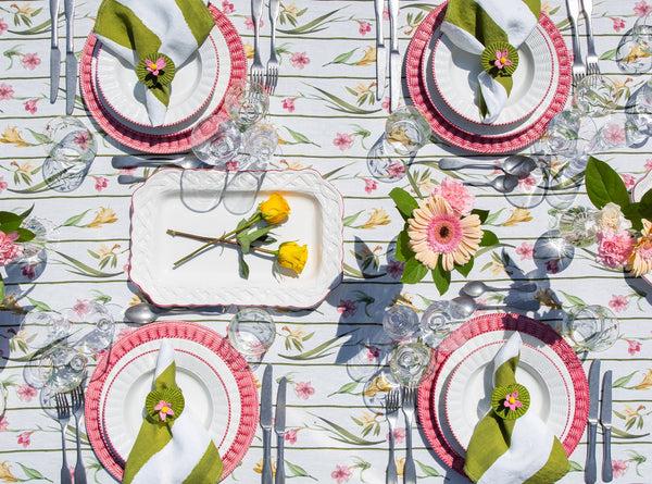 Summerill & Bishop Rattan Effect Hand-Painted Brushed Bordeaux Dinner Plate 27cm