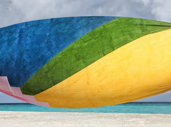 Summerill & Bishop "Rays" Block Colour Linen Tablecloth In Multicolours