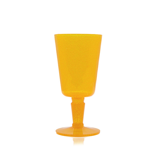 summerill & bishop Recycled Plastic Bobby Wine Glass in Mustard Yellow