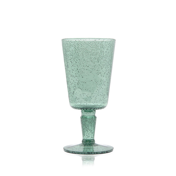 summerill & bishop Recycled Plastic Bobby Wine Glass in Teal Blue