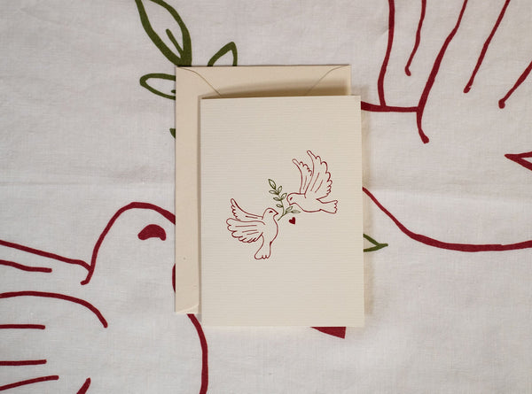 Summerill & Bishop 'Red Doves' Greeting Card 15cm X 10cm (A6)
