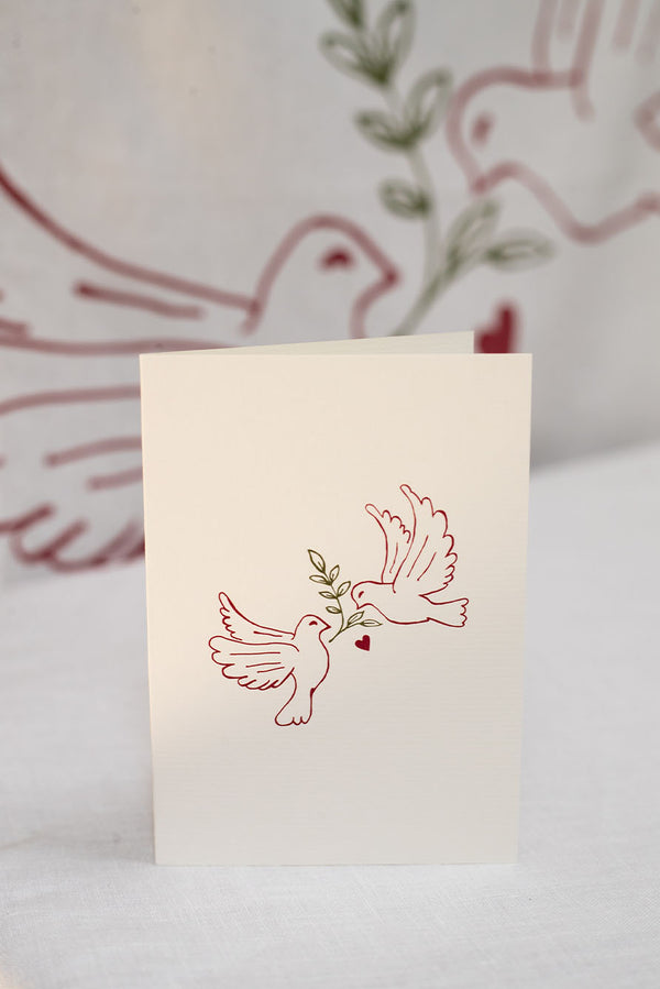 Summerill & Bishop 'Red Doves' Greeting Card 15cm X 10cm (A6)