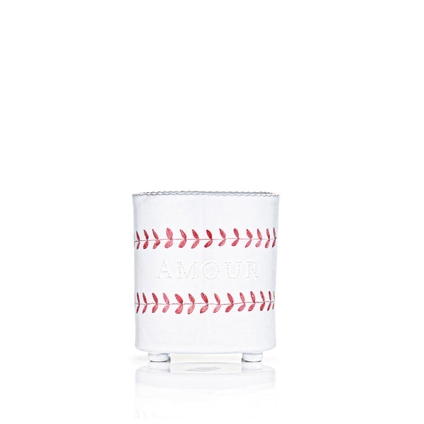 summerill & bishop Red Laurel Amour Word Vase 18cm x 17cm