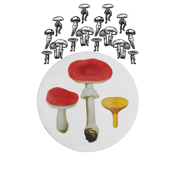 Summerill & Bishop Red Mushroom Dessert Plate By Astier De Villatte 24cm